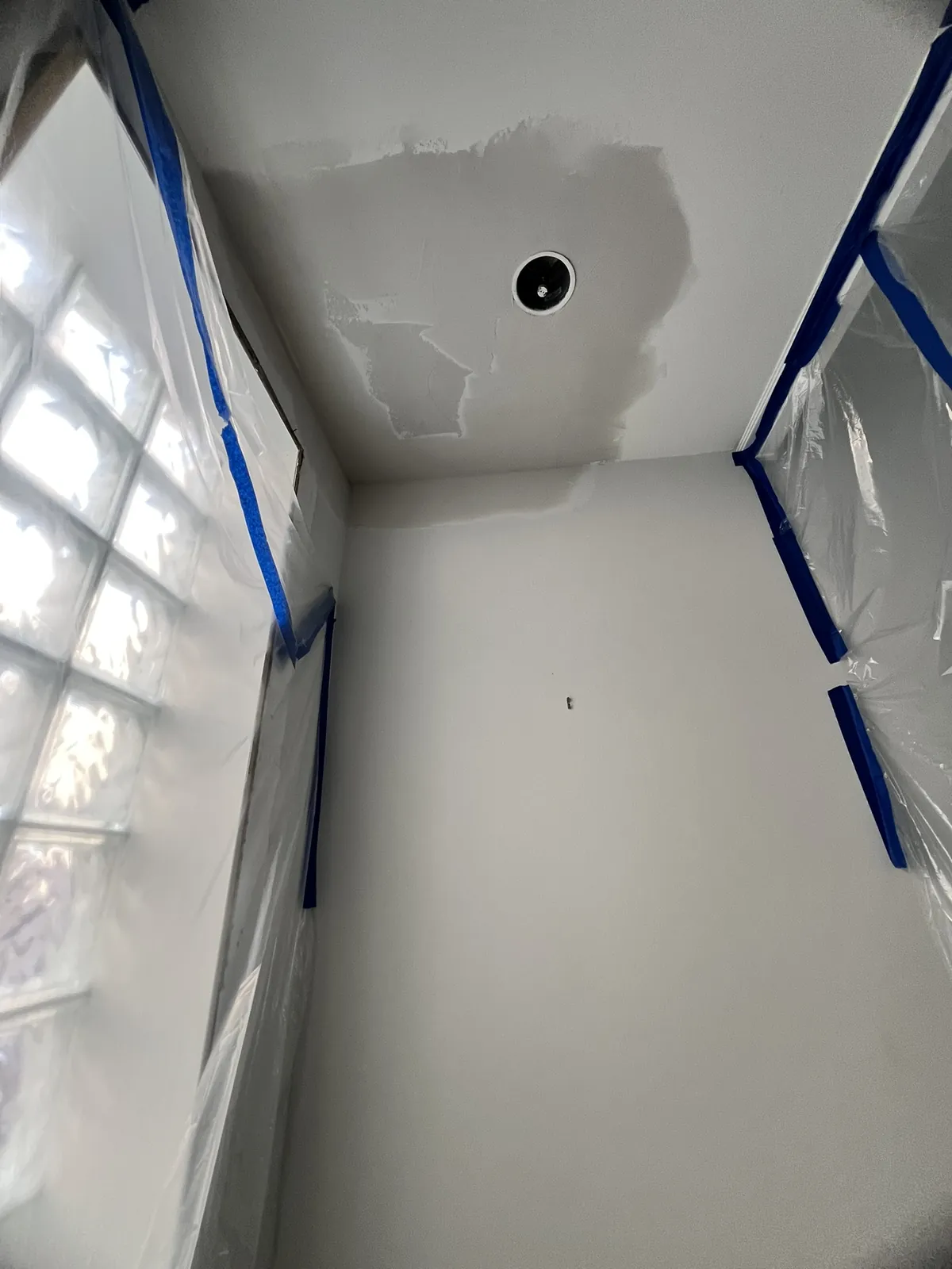 Ceiling repair during finishing coats