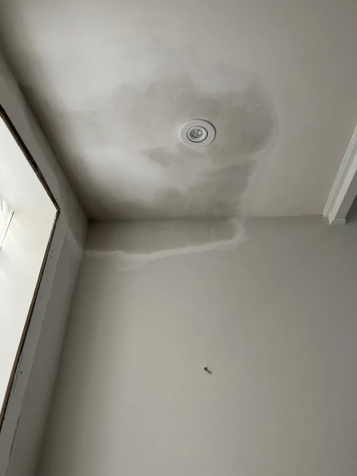 Ceiling repair at later finishing stage