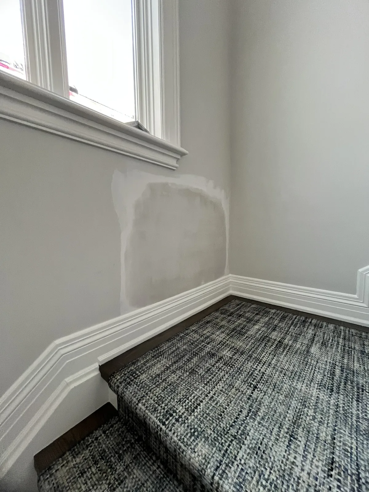 Wall repair at later finishing stage
